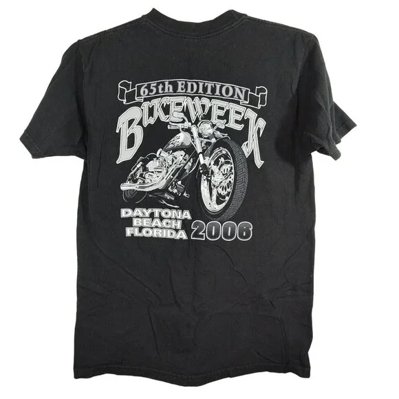 Jerzees 2006 Daytona Bike Week Motorcycle Black T-Shirt Men Women Size M - Picture 4 of 7